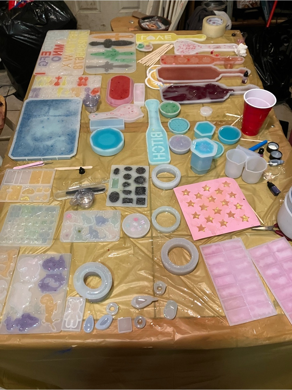 MKM Designs Pastel Blue, Pink & Mint Resin Mold Party resin products